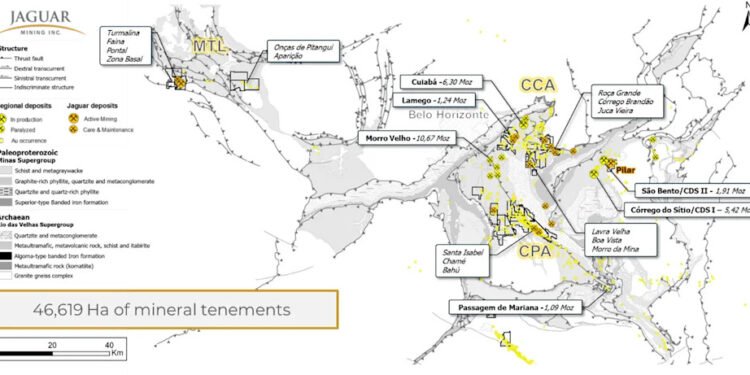Jaguar Mining lança plano de cinco anos para ampliar potencial de ouro em Minas Gerais