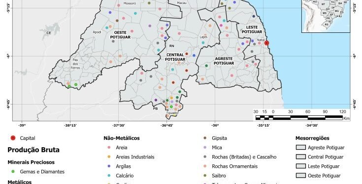 Rio Grande do Norte possui mais de 60 substâncias minerais catalogadas, revela SGB